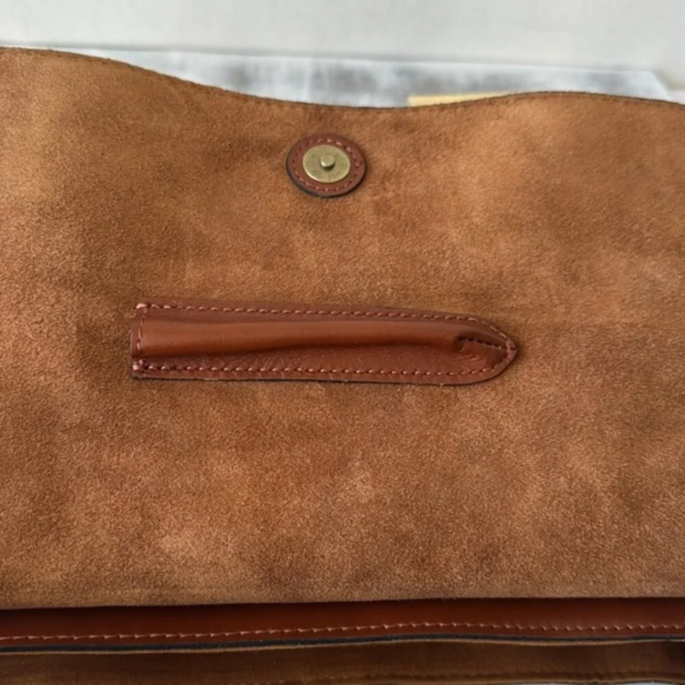 PATRICIA NASH Tan Heritage Leather Amersham Multi Pocket Messenger Bag